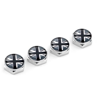 4PCS USA ITALY GERMANY BRITISH FLAG МЕТАЛ SCREWS LICENSE PLATE BOLTS~16667