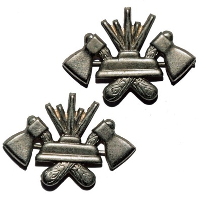 Odznaki oznaki korpusówki Saperów lata 50-te wczesne duże komplet