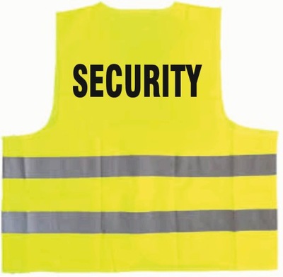 Kamizelka odblaskowa z nadrukiem SECURITY rozmiar L