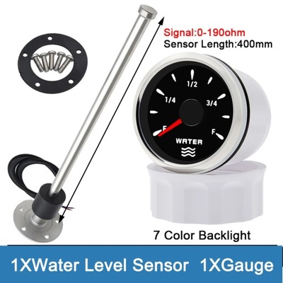 52MM WATER LEVEL GAUGE WITH 100-500MM WATER LEVEL СЕНСОР 0-190 OHM S~84151