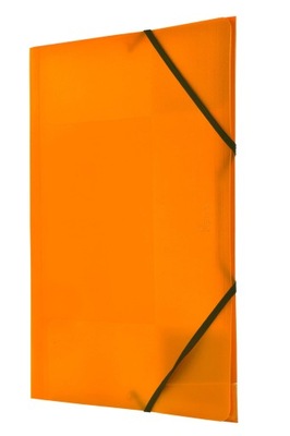 Teczka PP z gumką narożną A4 pomarańcz