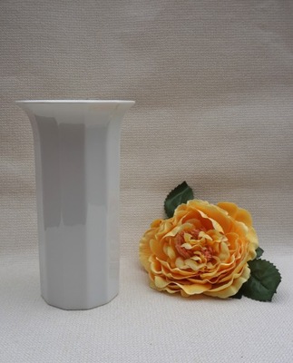 Rosenthal Polygon: piękny, dość duży wazon! Sama biel! Klasyka!