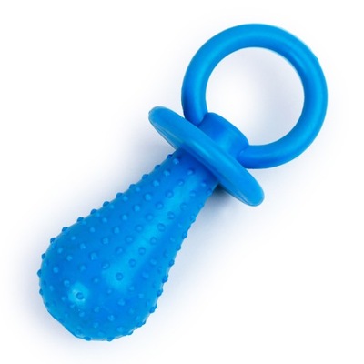 Dobry niebieski styl 14x5,5 cm Pet gumowy smoczek