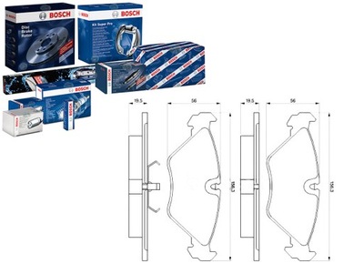BOSCH PADS BRAKE SAAB 9000 2.0/2.3/3.0 09.84  