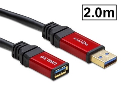 Przedłużacz USB3.0 SuperSpeed 5Gb/s A/wtyk-A/gniazdo HQ 2m