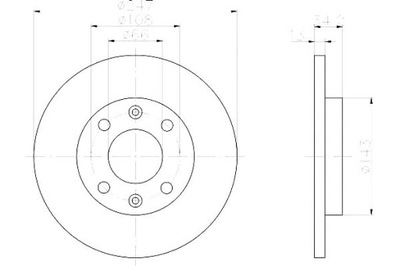 ГАЛЬМІВНІ ДИСКИ ГАЛЬМІВНІ HELLA PAGID 4246R8 4249A5 E169014