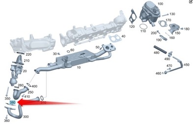 Прокладка радіатора egr mercedes a6421421181 фото №1