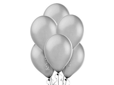 Balony duże srebrne 25 szt Sylwester Nowy Rok