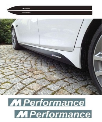 NAKLEJKI M-PERFORMANCE CZARNE BMW F30 F31 NA PROGI