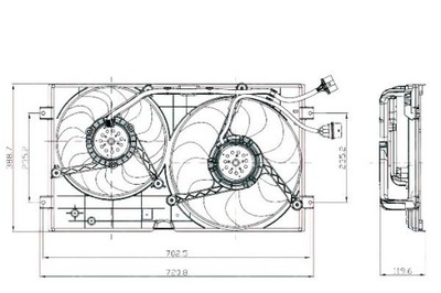 Nrf вентилятор радіатора vw new beetle 98- фото №1
