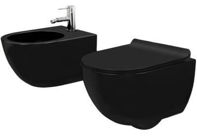 Zestaw MISA CARLO Mini Flat BLACK MAT +BIDET CARLO