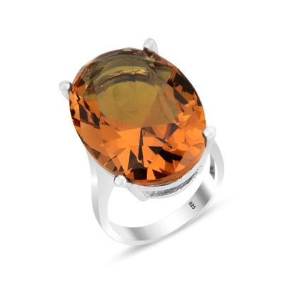 Oval Big Zultanite Stone Ring Color Changing
