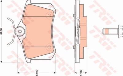 КОЛОДКИ ГАЛЬМІВНІ PEUGEOT 207 07- ЗАД