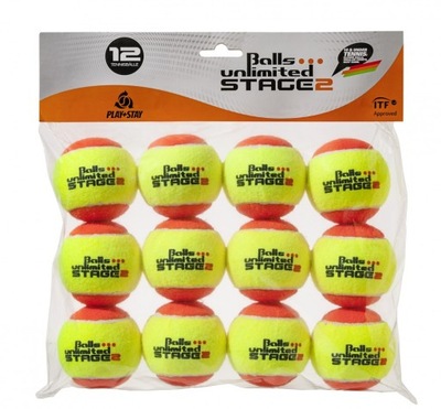 Piłka tenisowa Balls Unlimited Stage 2 yellow/orange 12 szt