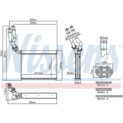 WYMIENNIK CIEPLA, CALEFACCIÓN INTERIOR NISSENS 707299  