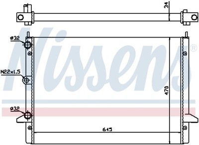 РАДИАТОР ДВИГАТЕЛЯ NISSENS NIS 63992