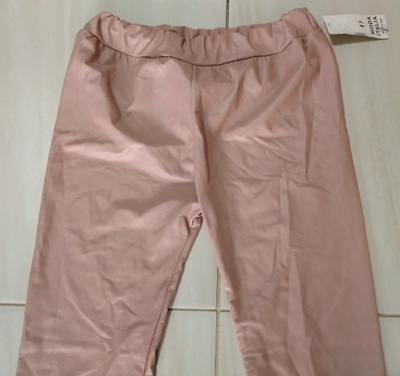 Spodnie legginsy woskowane a'la skóra roz. S