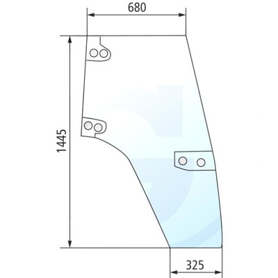 СТЕКЛО ДВЕРЬ ПРАВОЕ CASE CS NEW HOLLAND T7500 1-34-6