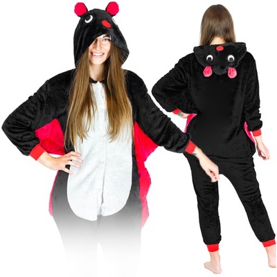 Kigurumi Onesie piżama kombinezon NIETOPERZ L