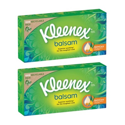 2x Chusteczki higieniczne KLEENEX Balsam Box 64szt