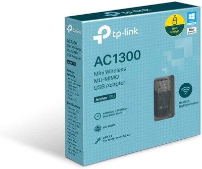Karta sieciowa WiFi Tp-Link Archer T3U USB AC1300 802.11ac