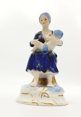 Stara, porcelanowa figurka Matka z dzieckiem/MACIERZYŃSTWO