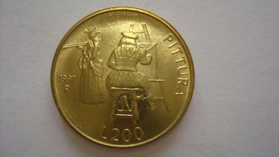 San Marino moneta 200 lirów 1997 stan 1