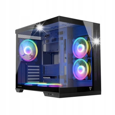 Obudowa Modecom Volcano Panorama APEX ARGB 5F MIDI , Czarna