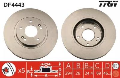 DISKU HAM. HYUNDAI P. SANTA FE 2,0-2,7 V6 4X4 01-06 