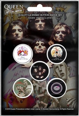 Queen - Early Albums Set of 5 przypinki ORYGINAŁ
