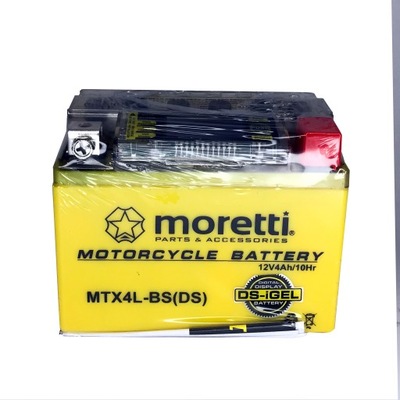 АКУМУЛЯТОР 12V 4AH MTX4L-BS I-GEL MORETTI