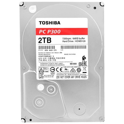 Toshiba P300 2TB 64MB 7,2K Sata3 3,5'' HDWD120UZSVA