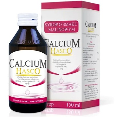 HASCO Calcium Syrop o smaku malinowym 150ml