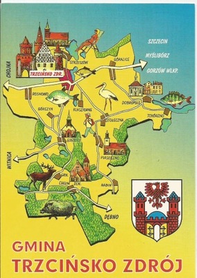 TRZCIŃSKO ZDRÓJ-HERB-MAPKA