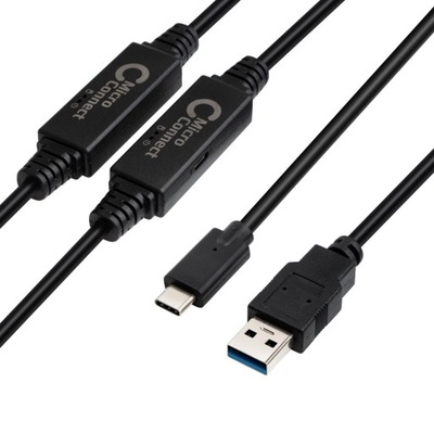 MicroConnect Kabel USB3.0 A do USB-C, 10m, 5Gb