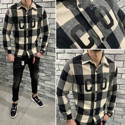 DSQUARED2 r.M koszula NARZUTKA FLANELOWA OVERSIZE