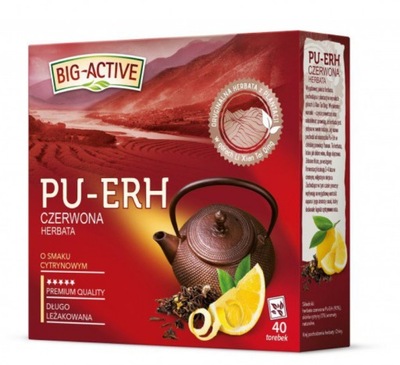 Herbata czerwona Big-Active Pu-erh cytrynowa 40szt