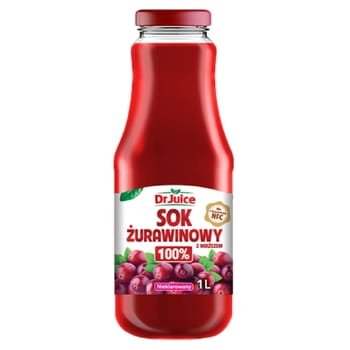 Sok żurawinowy 100% Dr. Juice 1l