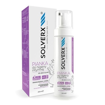 Solverx Pianka do higieny dla dziewczynek 200ml