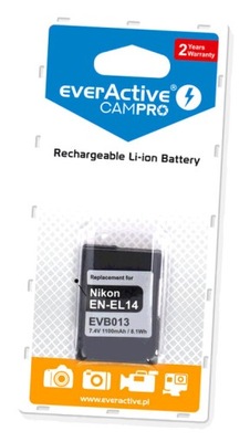 Bateria foto everActive EN-EL14 EN-EL14+ 7,4V