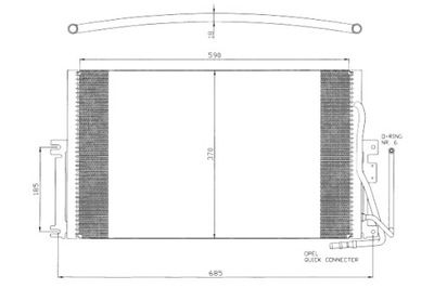 NRF КОНДЕНСАТОР КОНДИЦІОНЕРА OPEL VECTRA B 1.6-2.6 09.95-07.03