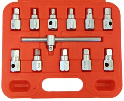 KLUCZE DO KORKÓW OLEJU NASADKI 12 ELEMENTÓW ZESTAW