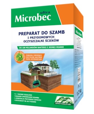 MICROBEC 25G SASZETKI DO SZAMB EUCALIPTUS BROS