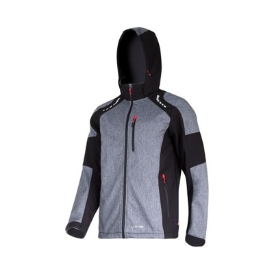 LAHTI PRO КУРТКА РАБОЧАЯ SOFTSHELL Z KAPTUREM GRAY/BLACK/RED L4092306