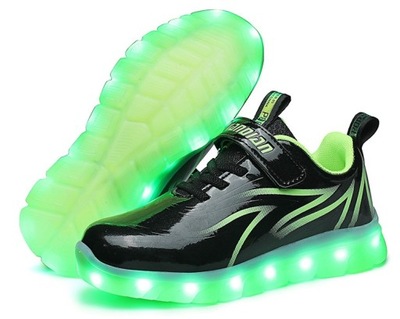 Adidasy buty USB LED świecące Dziecięce R.26-35