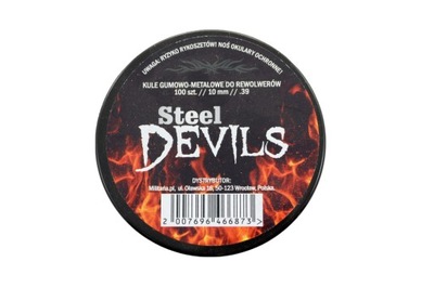 Kule gumowe Steel Devils do rewolwerów 10 mm 100 sztuk