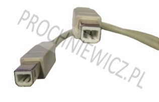 Kabel wtyk USB typ B - wtyk USB B 2m