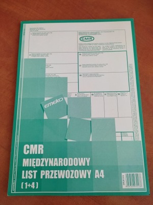 List przewozowy CMR Emeko 80 kartek