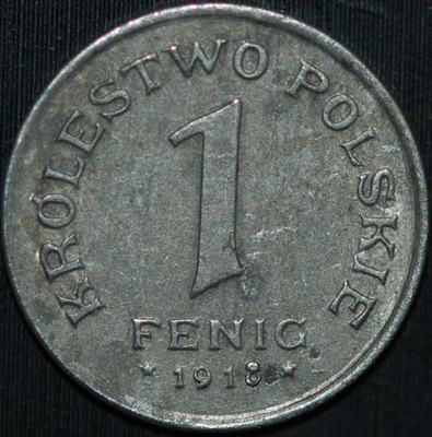 1 Fenig 1918 K. P. - stempel jak 1917 - RZADKIE