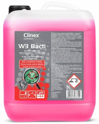 Preparat dezynfekująco-czyszczący W3 Bacti 5L